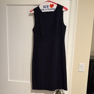 J. Crew Classic Navy Sleeveless Midi Dress